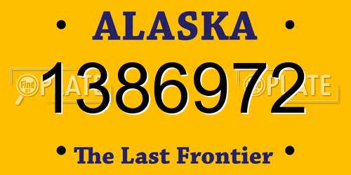 1386972 Alaska License Plate