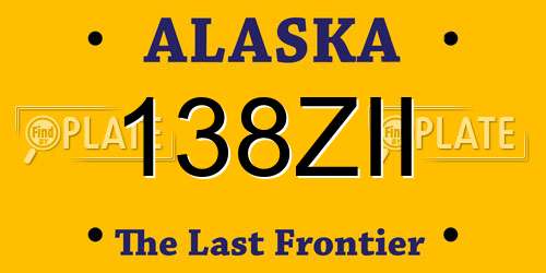 138ZII Alaska License Plate