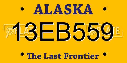 13EB559 Alaska License Plate