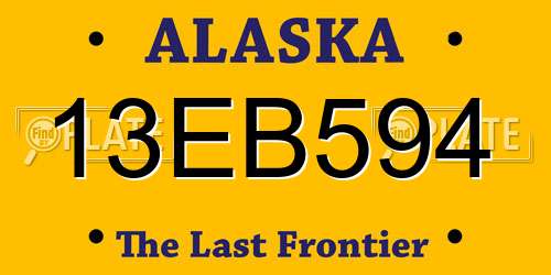 13EB594 Alaska License Plate