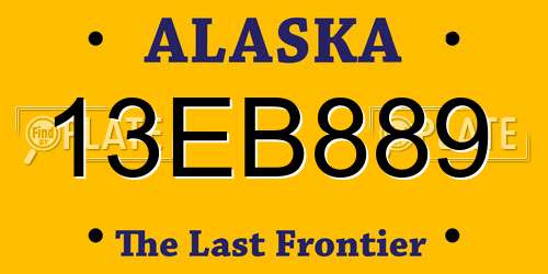 13EB889 Alaska License Plate