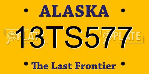 13TS577 Alaska License Plate