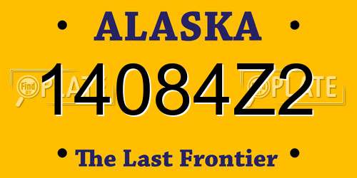 14084Z2 Alaska License Plate