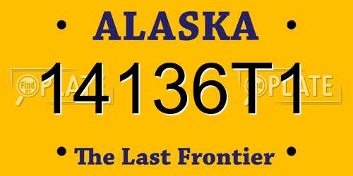 14136T1 Alaska License Plate