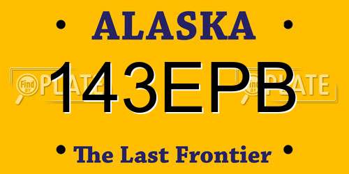 143EPB Alaska License Plate