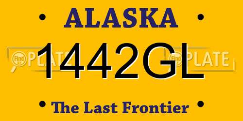 1442GL Alaska License Plate