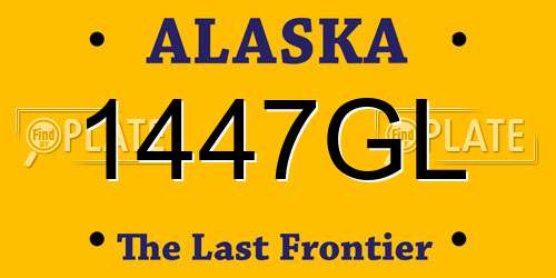 1447GL Alaska License Plate