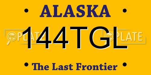 144TGL Alaska License Plate