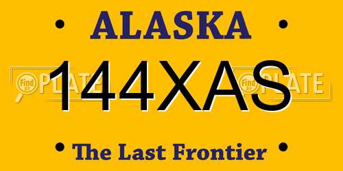 144XAS Alaska License Plate