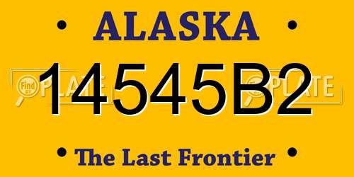 14545B2 Alaska License Plate
