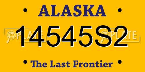 14545S2 Alaska License Plate
