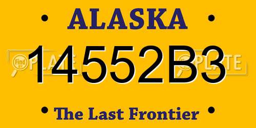 14552B3 Alaska License Plate