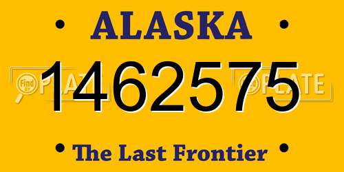1462575 Alaska License Plate