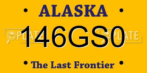 146GS0 Alaska License Plate