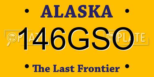 146GSO Alaska License Plate