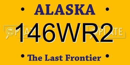146WR2 Alaska License Plate