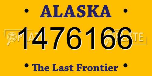 1476166 Alaska License Plate