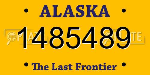 1485489 Alaska License Plate