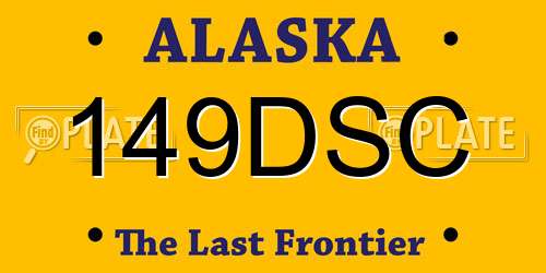 149DSC Alaska License Plate