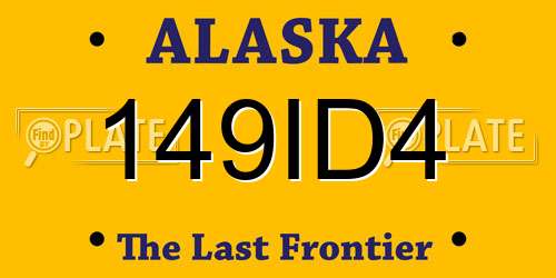 149ID4 Alaska License Plate