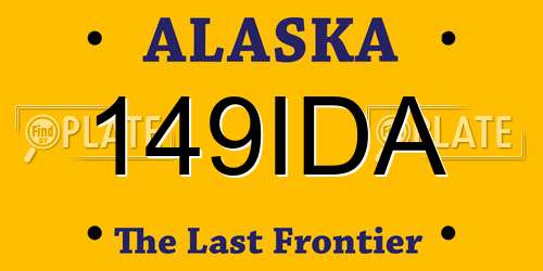 149IDA Alaska License Plate