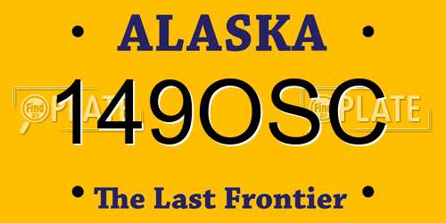 149OSC Alaska License Plate