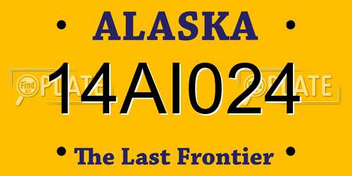 14AI024 Alaska License Plate