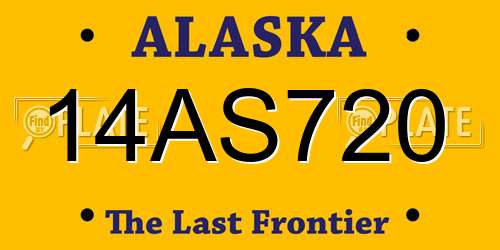14AS720 Alaska License Plate