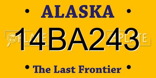 14BA243 Alaska License Plate