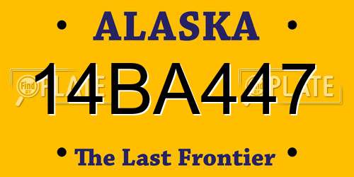 14BA447 Alaska License Plate