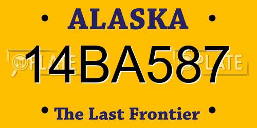 14BA587 Alaska License Plate