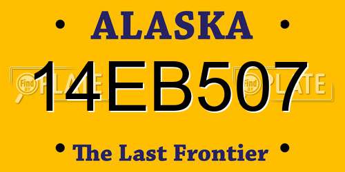 14EB507 Alaska License Plate