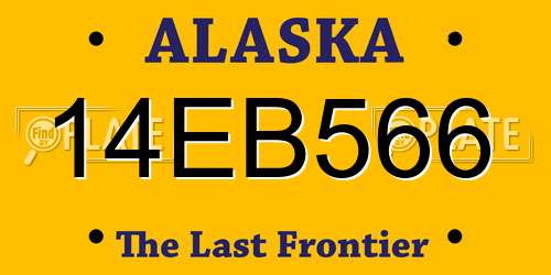 14EB566 Alaska License Plate