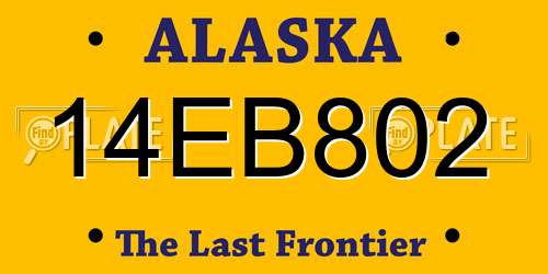 14EB802 Alaska License Plate