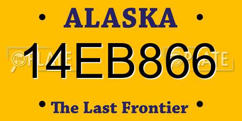 14EB866 Alaska License Plate