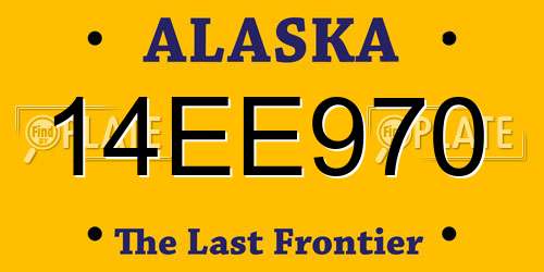 14EE970 Alaska License Plate