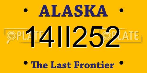 14II252 Alaska License Plate