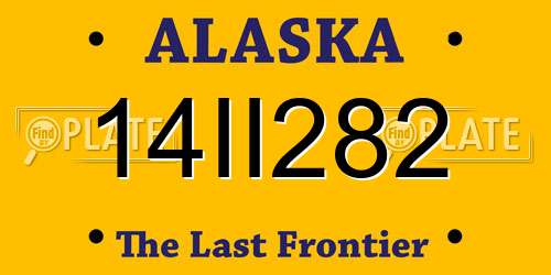 14II282 Alaska License Plate