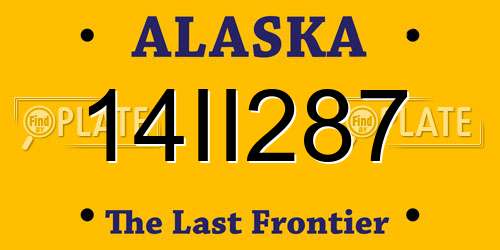 14II287 Alaska License Plate