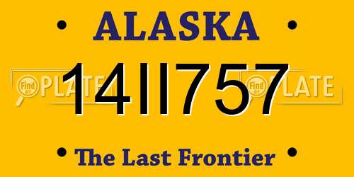 14II757 Alaska License Plate