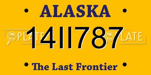 14II787 Alaska License Plate