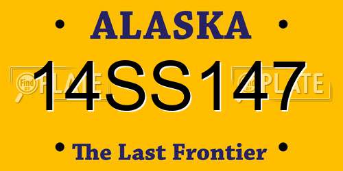14SS147 Alaska License Plate