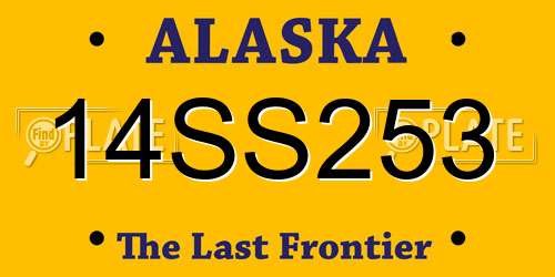 14SS253 Alaska License Plate