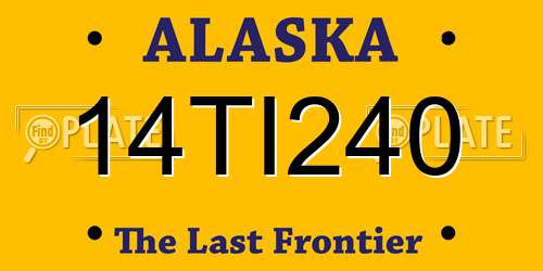 14TI240 Alaska License Plate