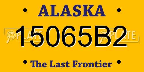 15065B2 Alaska License Plate