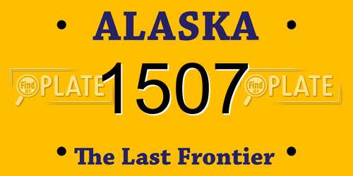1507 Alaska License Plate