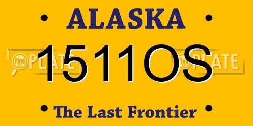 1511OS Alaska License Plate