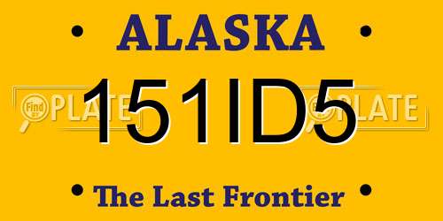 151ID5 Alaska License Plate