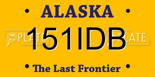 151IDB Alaska License Plate