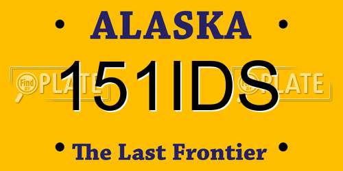 151IDS Alaska License Plate